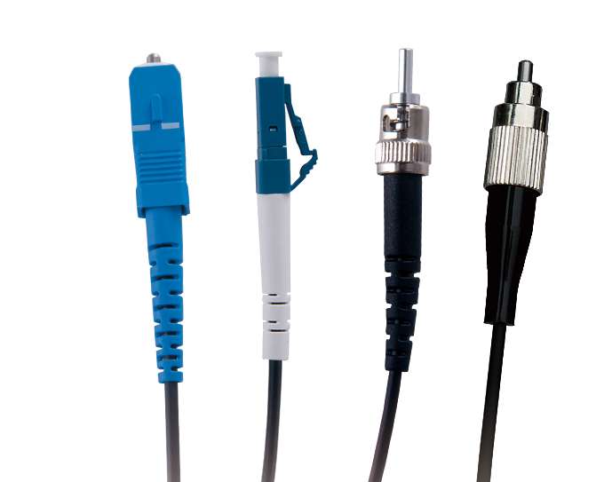 REDIS fiber optic patch cords with SC, ST and FC connector options.
