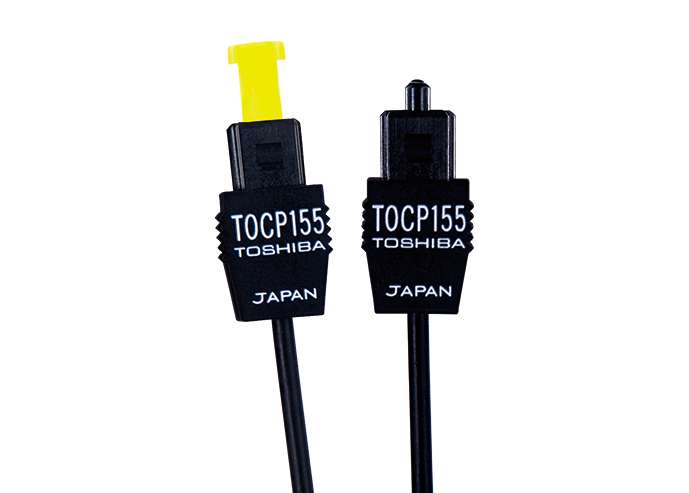 REDIS TOCP155-compatible patch cord pair for Toshiba optical modules.